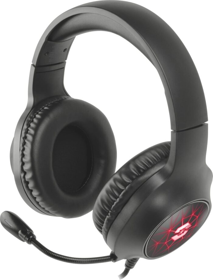 Speedlink VIRTAS Illuminated 7.1 Gaming Headset – 7.1 Surround Sound, Multicoloured Lighting, Black