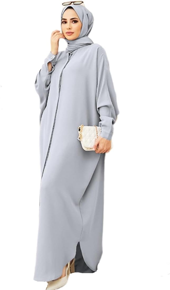 FYMNSI Abayas for Women Muslim Dress Modest Maxi Robe Abaya Kaftan Dresses Eid Prayer Clothes Arabian Islamic Dubai Outfit