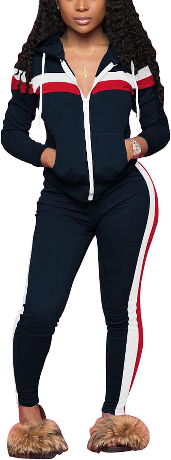 Nimsruc Two Piece Outfits For Women Jogging Suits Casual Sweatsuits Jogger Tracksuits Long Sleeve Zipper Matching Sets