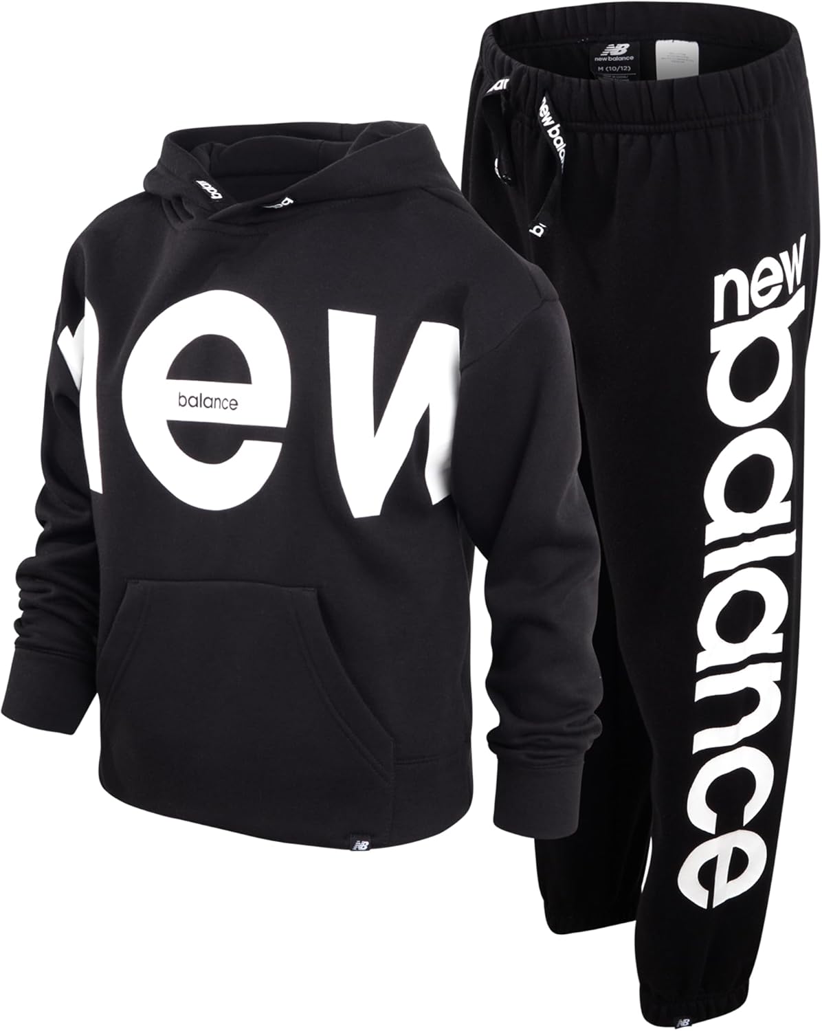 New Balance Girls’ Sweatsuit – 2 Piece Active Fleece Sweatshirt and Sweatpants – Performance Jogger Pants Set for Girls. 7-16