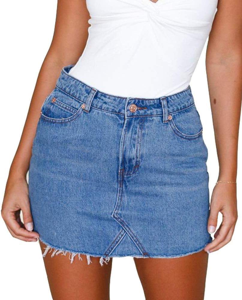 Women’s Casual Stretch Denim Mini Skirt