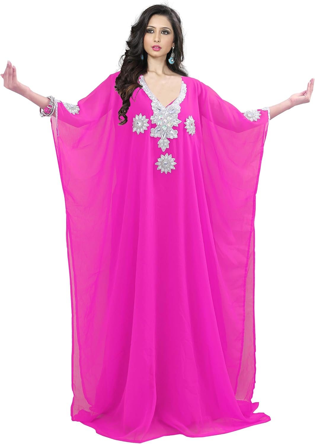 KoC Women wear Kaftan Farasha Caftan Kimono Long Dress Beach Cover up Free Size