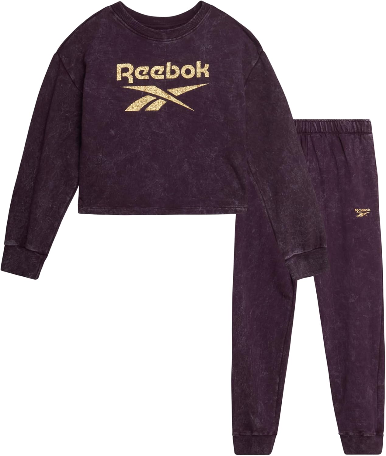 Reebok Girls’ Sweatsuit Set – 2 Piece Fleece Hoodie and Jogger Sweatpants (Size: 7-12)