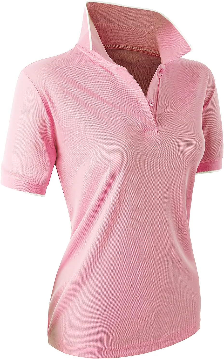 CLOVERY Women’s Sport Wear 2-Button Polo Short Sleeve Shirt