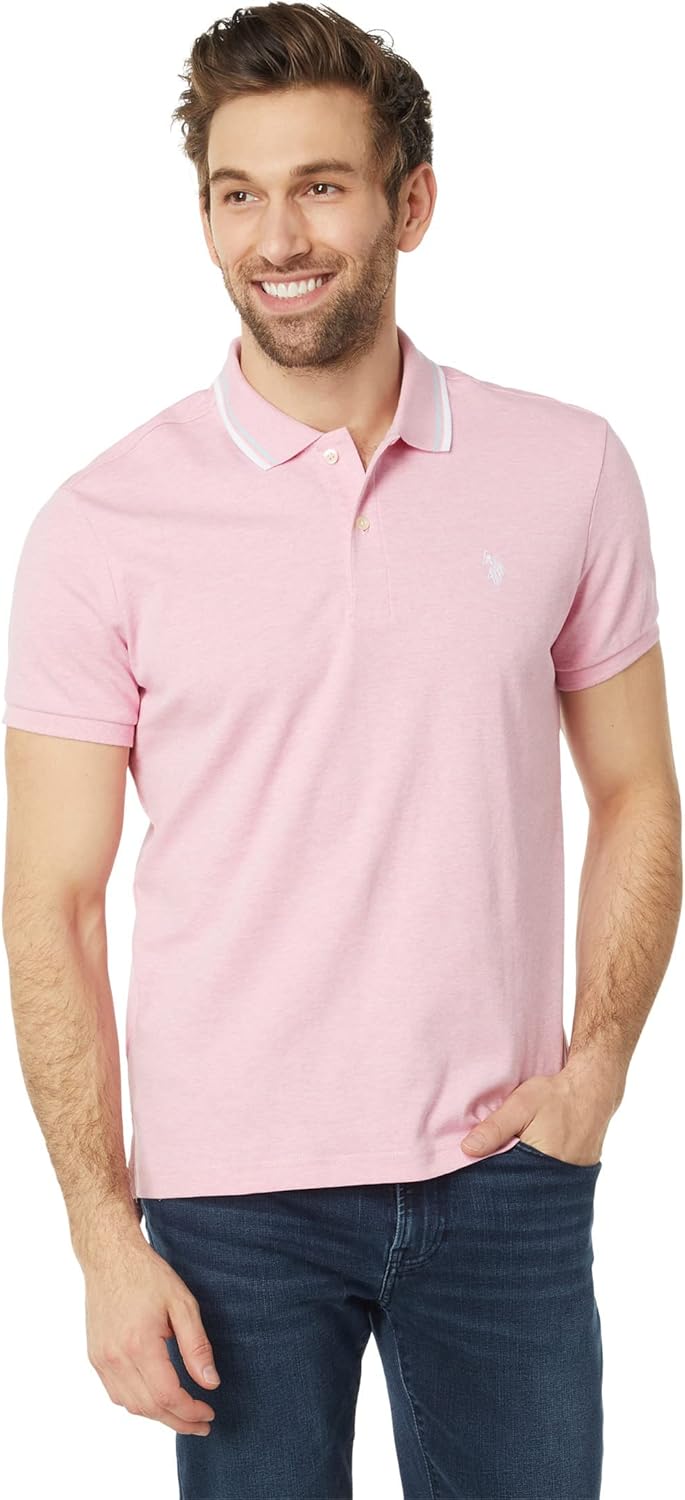 U.S. Polo Assn. Men’s Slim Fit Tipped Interlock Knit Polo