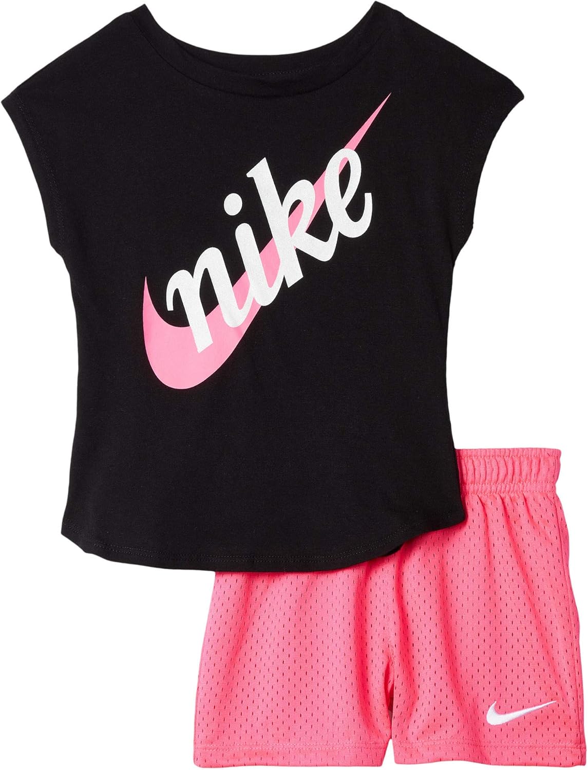 Nike Kids Baby Girl’s Script Futura Tee & Shorts Set