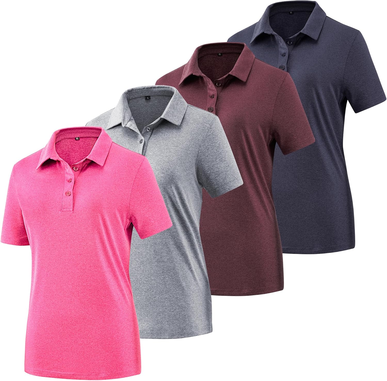 Women’s Golf Polo Shirts Lightweight Moisture Wicking Short Sleeve Shirt Quick Dry Athletic Tennis Tops