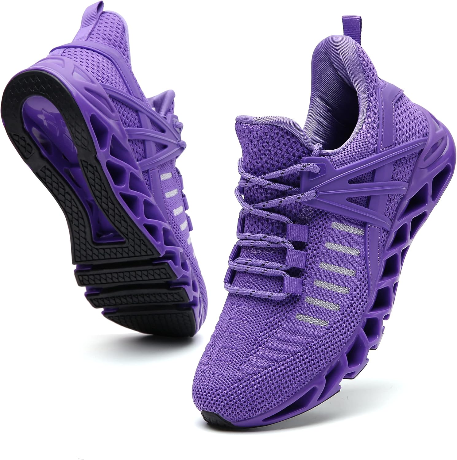 Sneakers for Women Gym Athletic Sport Running Workout Shoes mesh Breathable Tennis Fashion Casual Comfort Walking Jogging Purple Size 8