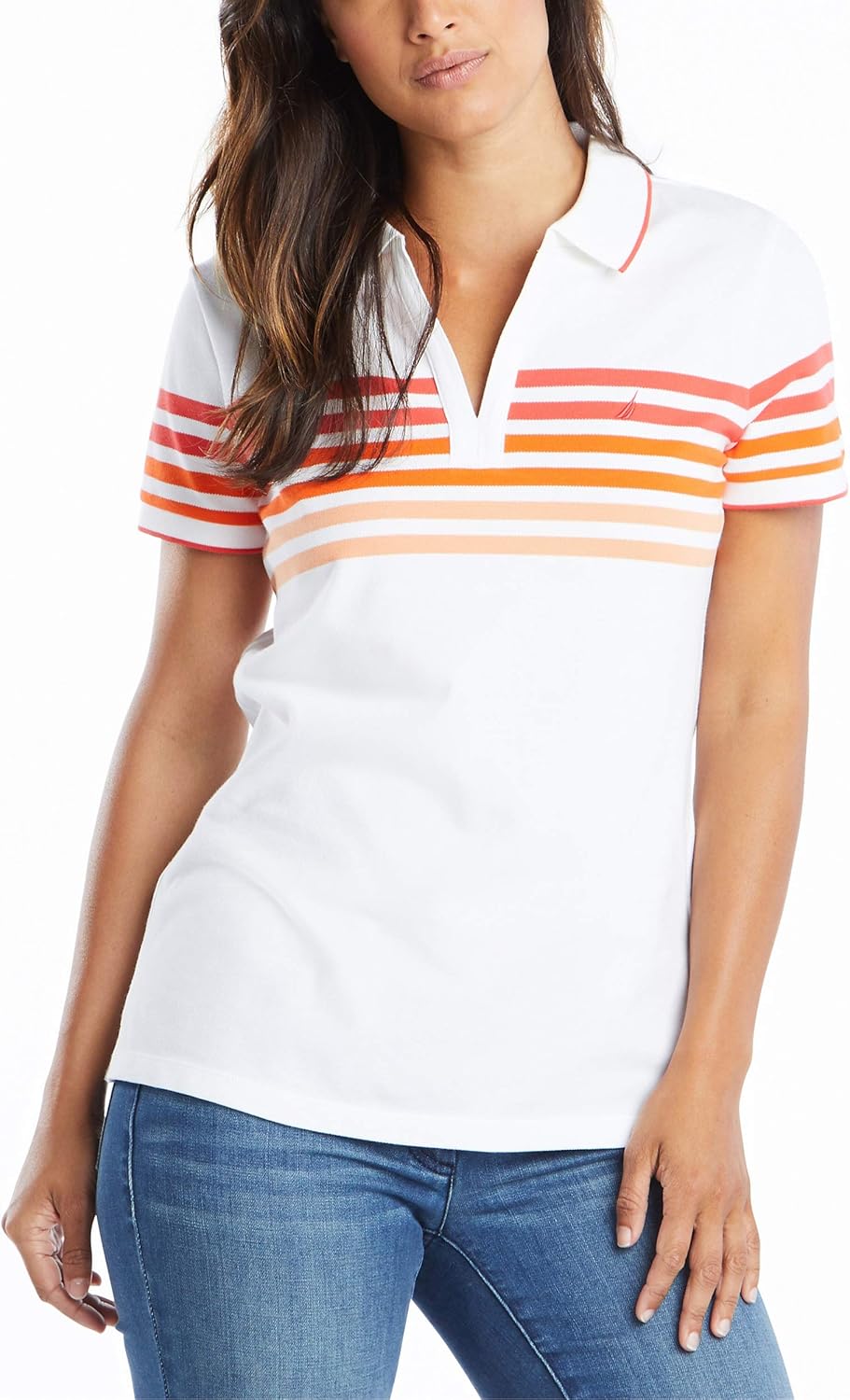 Nautica Women’s Stretch Cotton Polo Shirt