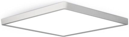 LED Flush Mount Ceiling Light Fixture, 5000K Daylight White, 12inch 24W, 3200LM, Slim Flat Panel Lighting Fixture, Square Modern Ceiling Lamp for Bedroom, Kitchen, Living Room, Closet, Stairwell