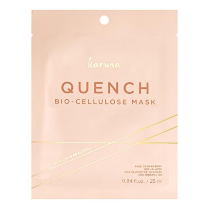 Karuna Skin – QUENCH Biocellulose Facial Mask for Dry, Dull Skin, Cooling & Rejuvenating Facial Skin Care Products, Hydrating Face Masks with Black Truffle, Sheet Mask for Fine Lines & Wrinkles, 0.74