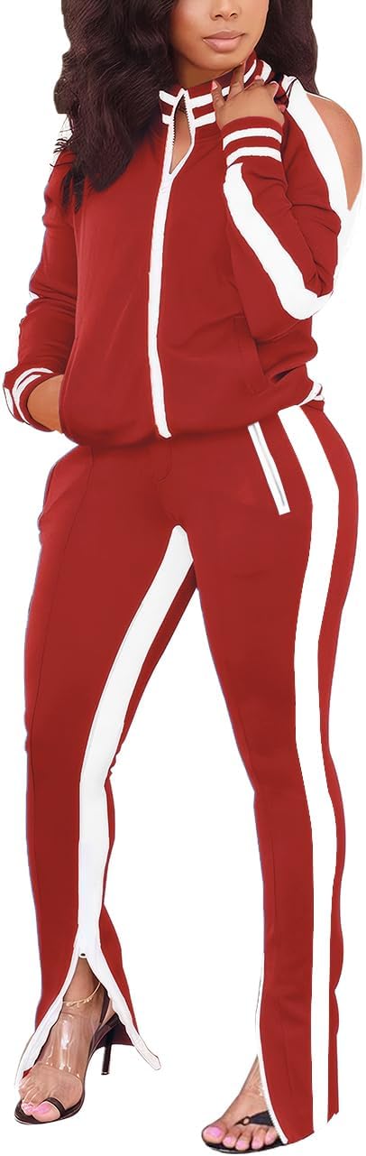 TOPONSKY Women Casual 2 Piece Outfit Long Pant Set Sweatsuits Tracksuits