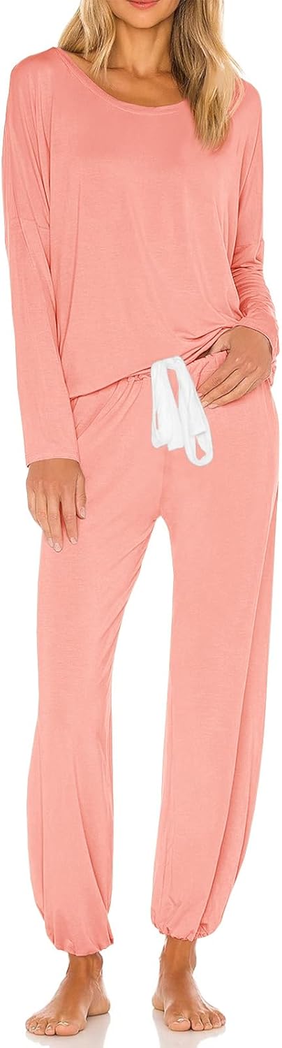 Imily Bela Womens 2 Piece Jogger Sets Loungewear Outfits Long Sleeve Drawstring Tops Elastic Waist Pants Lounge Set Tracksuit