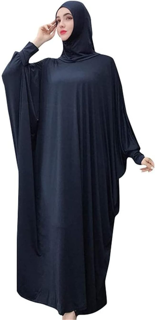 Women’s Muslim Dress One Piece Prayer with Hijab Full Length Dress Abaya Dubai Islam Robe Turkey Caftan