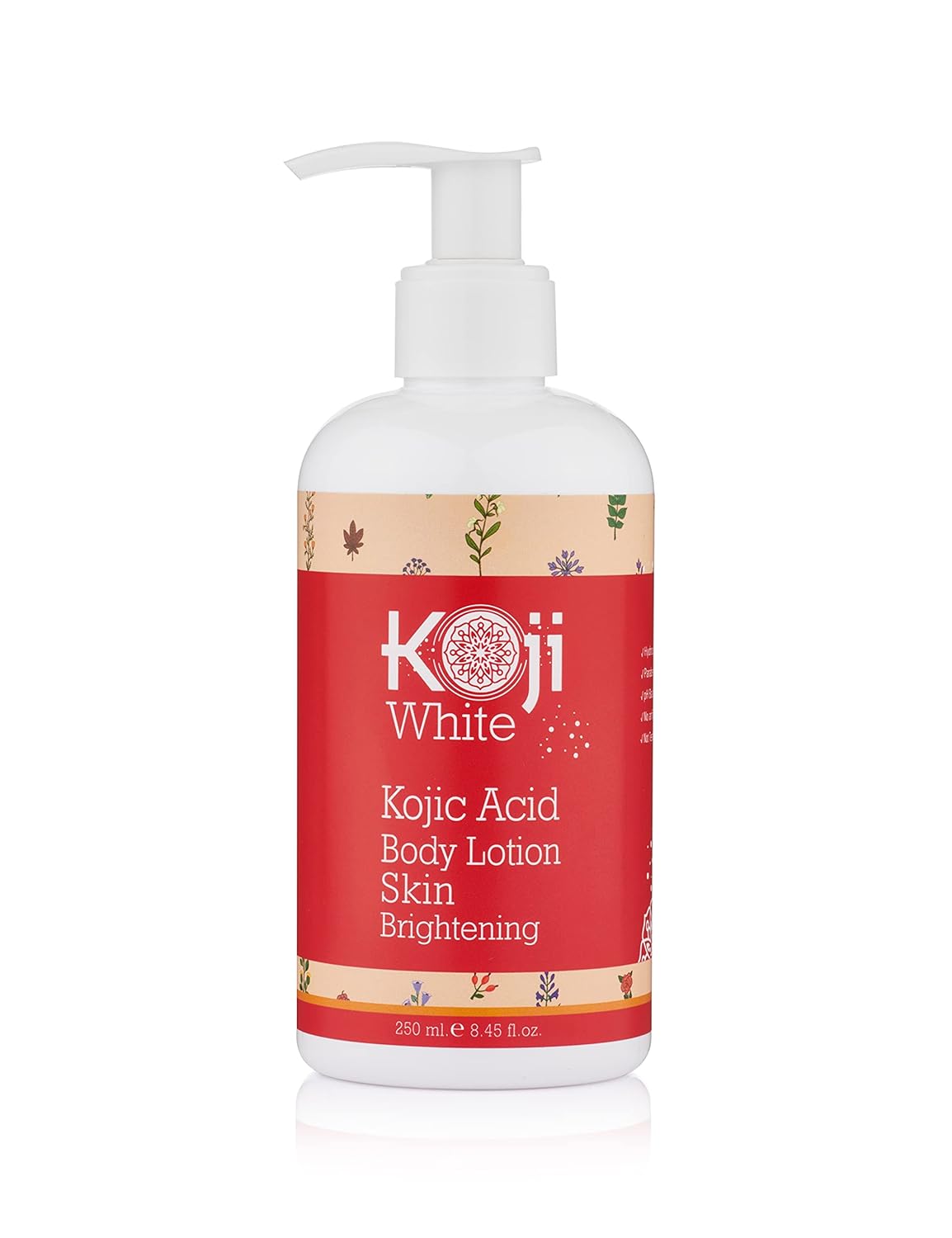 Koji White Kojic Acid Skin Brightening Body Lotion – Body Moisturizer & Skin Firming for Women, Boost Hydrating, Sun Damage Skin, Uneven Skin Tone, Paraben-Free, Vegan, 8.45 Fl Oz Bottle