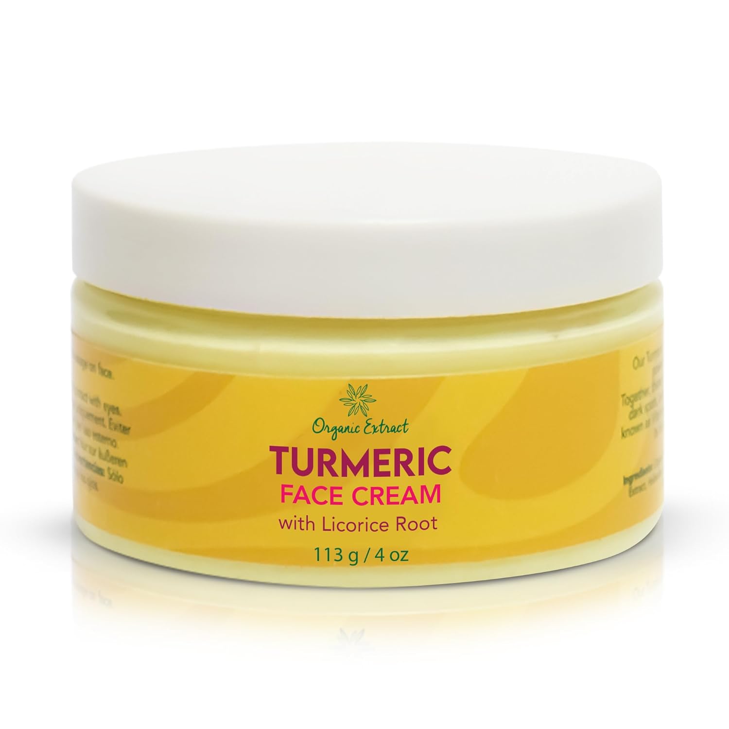 Turmeric Brightening Face Cream – 4 fl oz / 113 g – Natural Skin Brightening Cream, Facial Moisturizer, Fade Scars, Sun Damage & Age Spots, Intense Hydration by ORGANIC EXTRACT