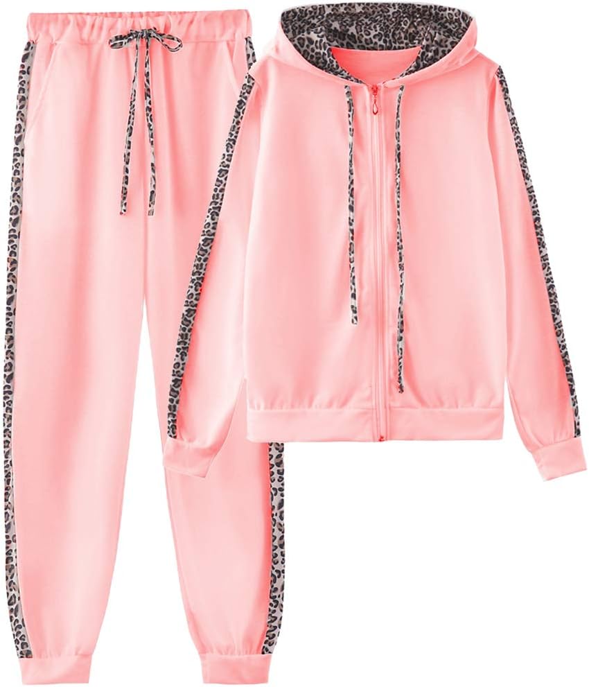 Women’s 2 Piece Tracksuit Sweatsuits Sets Hoodie Sweatshirt and Jogging Sweatpants Suit