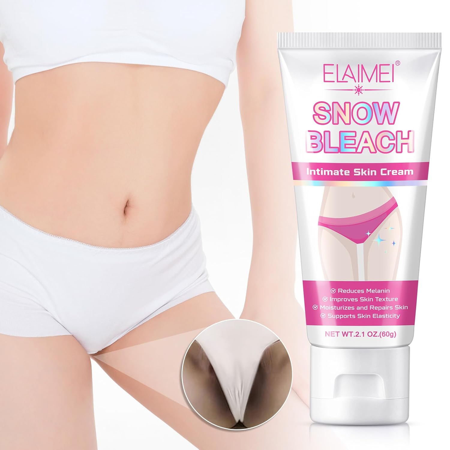 Skin Lightening Cream, Intimate Area Skin Lightening, Dark Spot Remover Skin Whitening Cream for Body Private Parts, Underarms, Knees, Elbows, Inner Thigh, Bikini Areas