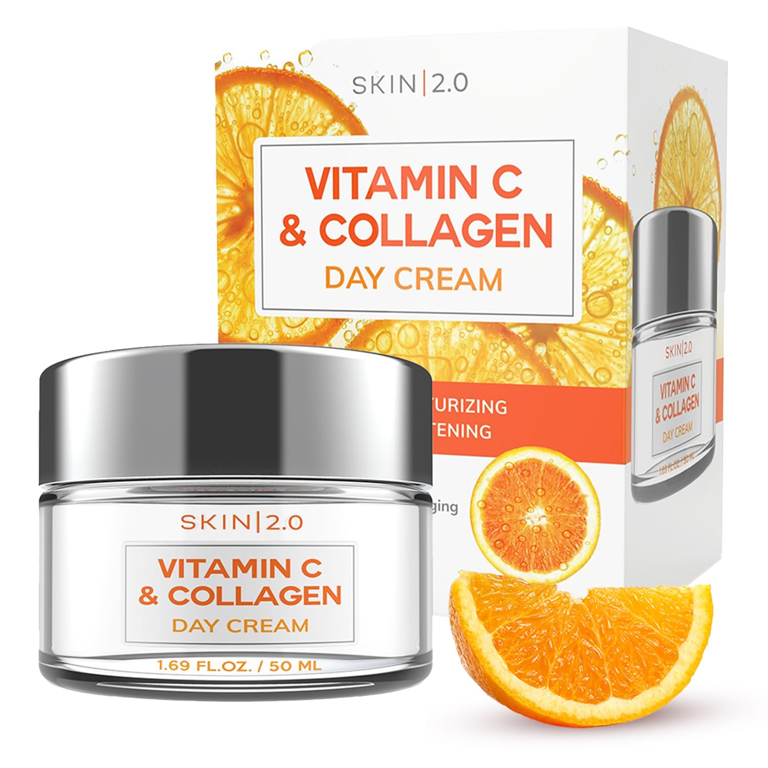 Vitamin C and Collagen Face Moisturizer – Dermatologist Tested – Anti-Aging, Skin Tightening, Brightening Vitamin C Face Cream – Cruelty Free Korean Skin Care For All Skin Types – 1.69 Fl. oz