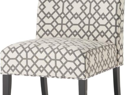 Christopher Knight Home Kassi Fabric Accent Chair, Grey Geometric Patterned