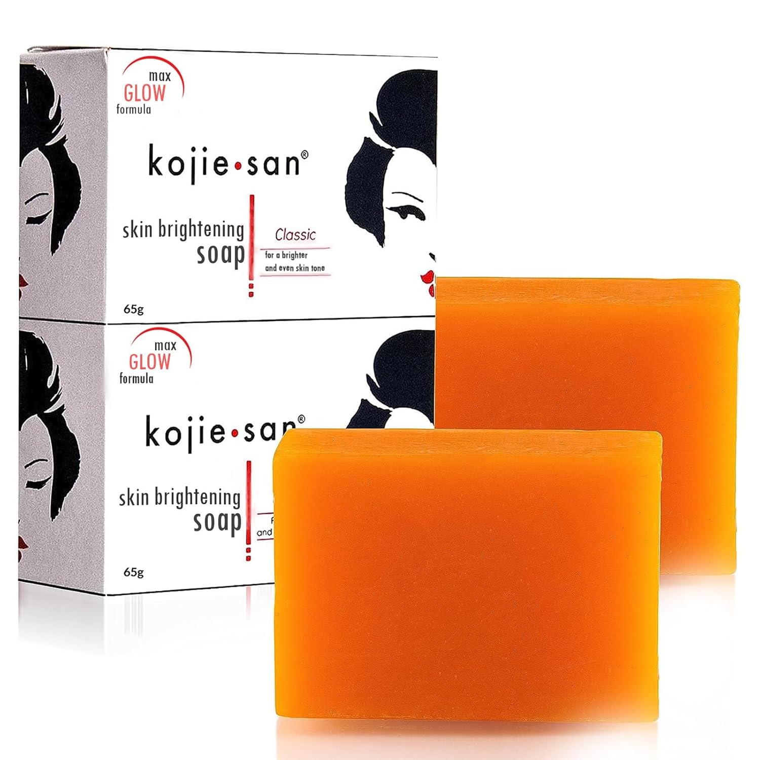 Kojie San Skin and Body Brightening Soap – Original Kojic Acid, Dark Spot Remover Bar Soap with Glycerin & Tea Tree Oil – 65g x 2 Bars