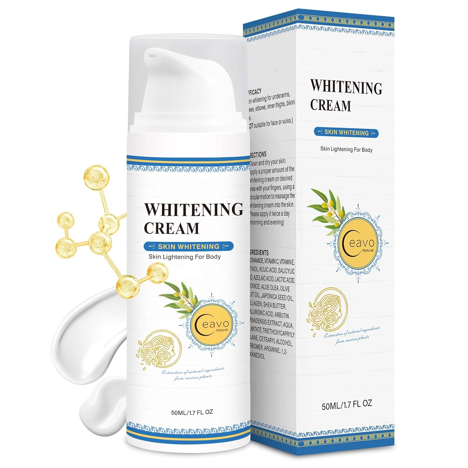 Skin Whitening Cream Skin Bleaching Cream for Body Intimate Area, Private Parts, Underarm, Knees, Elbows, Inner Thigh, Bikini Areas, Bikini Line, Lightening Cream Dark Spot Remover For Intimate Areas