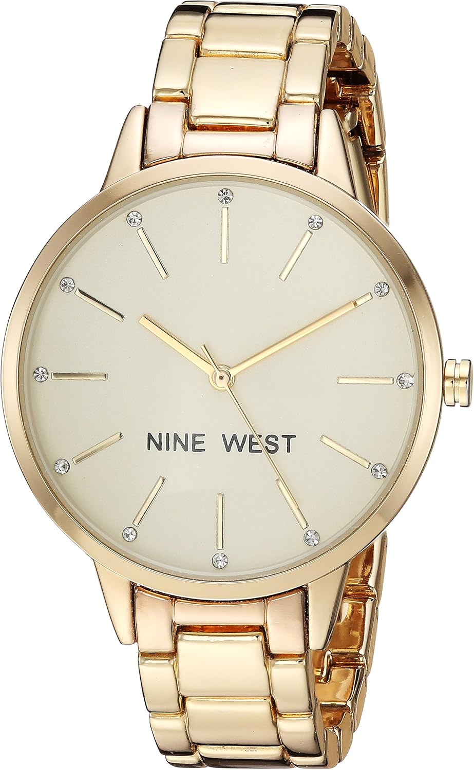 Nine West Women’s Crystal Accented Bracelet Watch