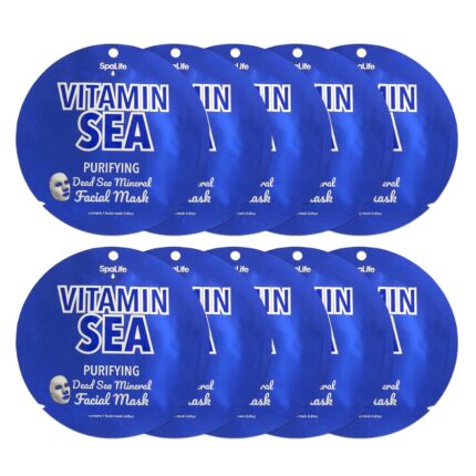 SpaLife Vitamin Sea Purifying Dead Sea Mineral Facial Mask 10 count