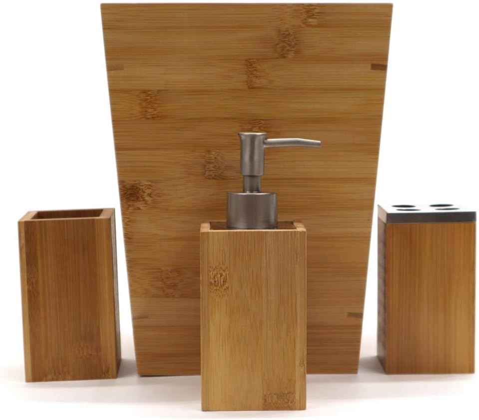 Redmon since 1883 Bamboo 4 PC Bathroom Accessory Set