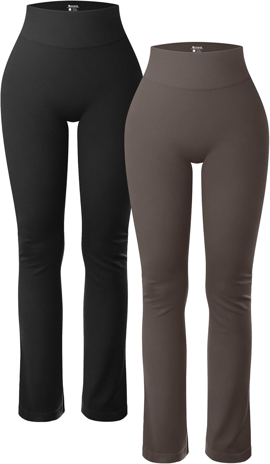 OQQ Women’s 2 Piece Yoga Pants Ribbed Seamless Workout High Waist Athletic Straight Leg Leggings