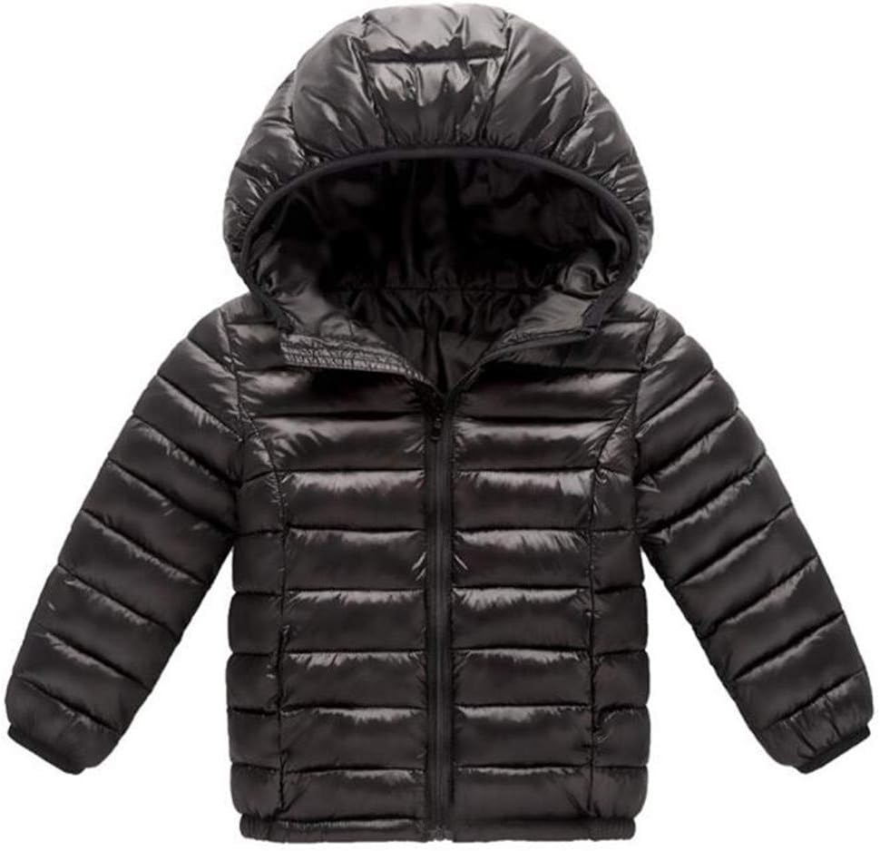 HILEELANG Kids Boy Girl Winter Hooded Puffer Jackets Coats Light Weight Padded Outerwear