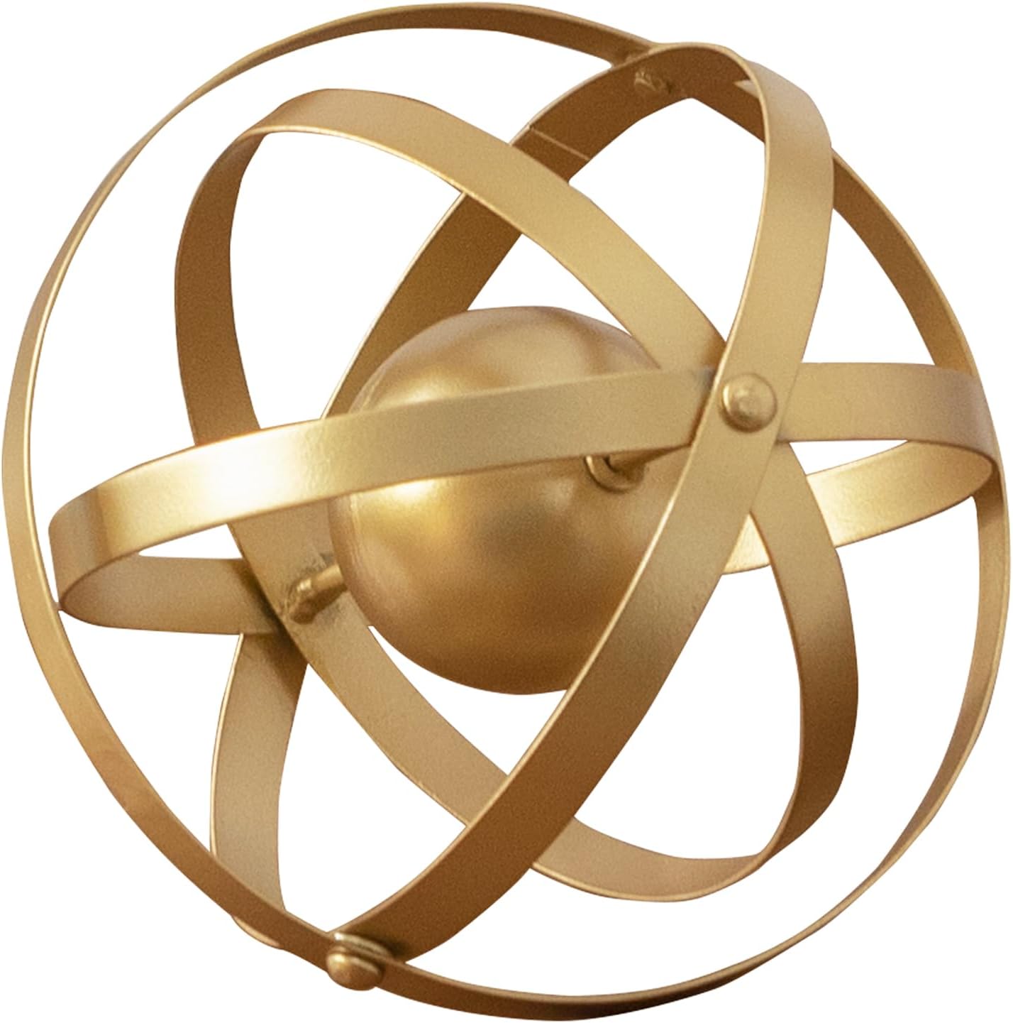 Metal Table Top Decor, 3D Metal Geometric Sculpture, Gold Abstract Sculpture for Home Decor, Table Decorations for Home, Decorative Sphere Art Decor