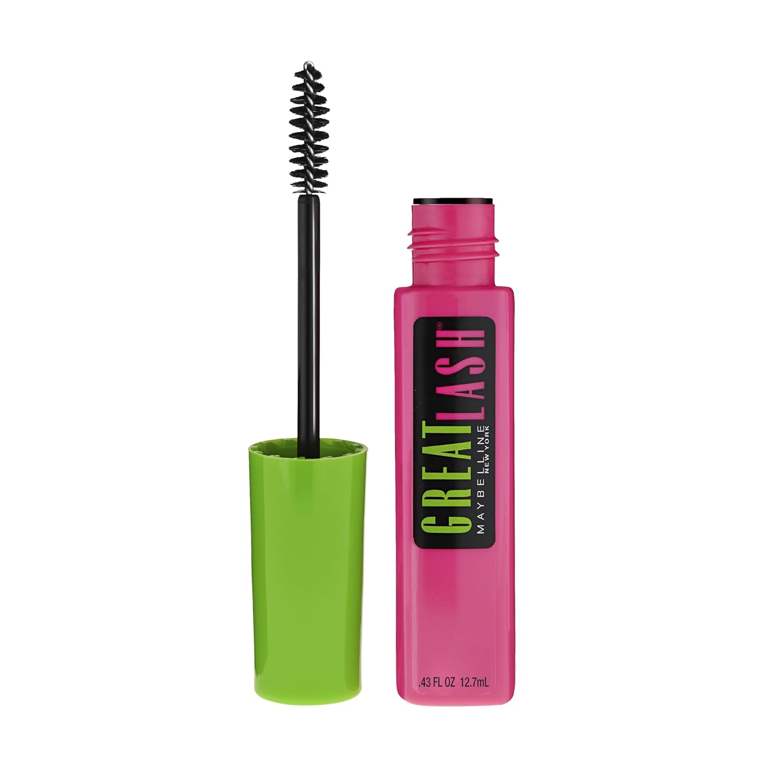 Maybelline Great Lash Washable Mascara Makeup, Volumizing Lash-Doubling Formula That Conditions As It Thickens, Very Black, 1 Count