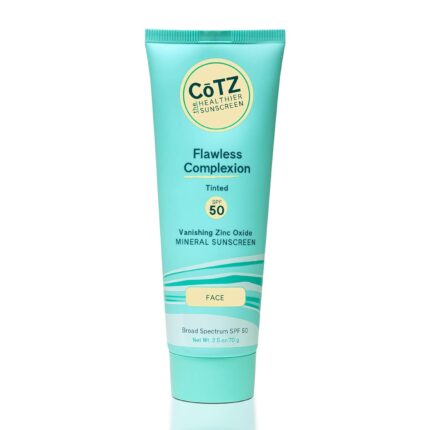 CōTZ | Flawless Complexion | Lightly Tinted | Facial Mineral Sunscreen Broad Spectrum SPF 50; 2.5 oz / 70 g