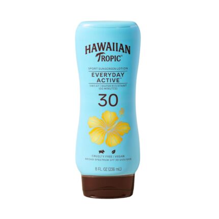 Hawaiian Tropic Everyday Active Lotion Sunscreen SPF 30, 8oz | Hawaiian Tropic Sunscreen SPF 30, Sunblock, Broad Spectrum Sunscreen, Oxybenzone Free Sunscreen, Water Resistant Sunscreen, 8oz