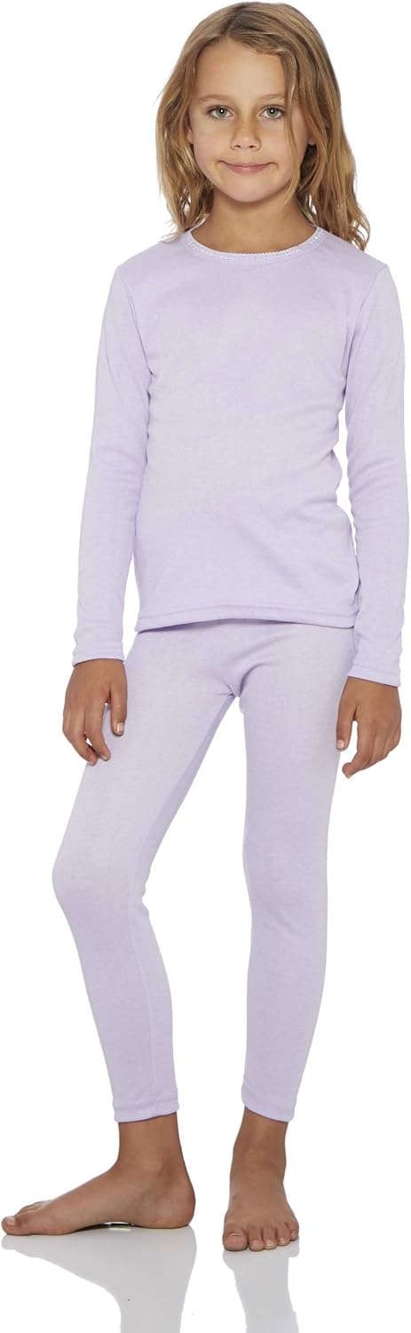 Rocky Thermal Underwear for Girls, Long Johns Fleece Lined Set, Shirt & Pants, Base Layer w/Leggings/Bottoms Ski/Extreme Cold