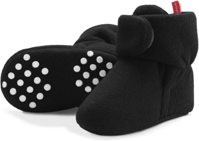 Baby Fleece Booties Newborn Unisex Booties Non-Slip Newborn Infant First Walkers Warm Shoes House Slippers for Baby Boys & Baby Girls Toddlers