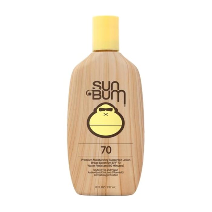 Sun Bum Original SPF 70 Sunscreen Lotion | Vegan and Hawaii 104 Act Compliant (Octinoxate & Oxybenzone Free) Broad Spectrum Moisturizing UVA/UVB Sunscreen with Vitamin E | 8 oz