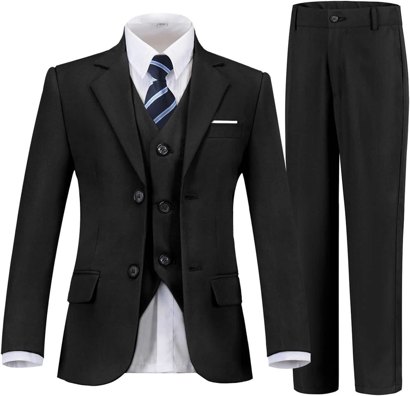 Boys Suits 5 Piece Formal Suit Set Slim Fit Formal Dress Clothes Ring Bearer Outfit for Kids