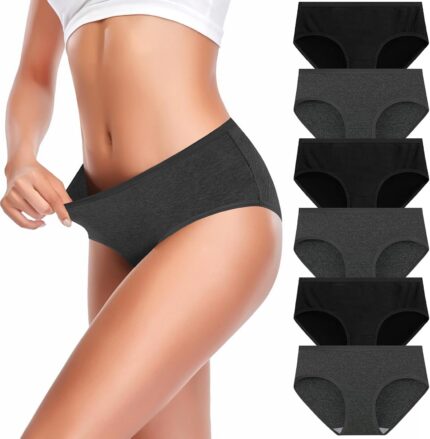 UMMISS No Show Womens Underwear Cotton Low Rise Breathable Seamless briefs Hispter Panties for Women Regular Plus Size