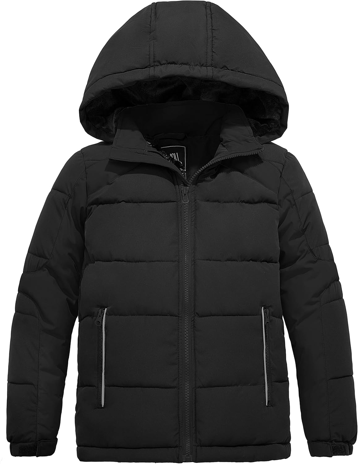 ZSHOW Boys’ Hooded Puffer Jacket Waterproof Warm Winter Coat Soft Fleece Lined Outerwear Jacket