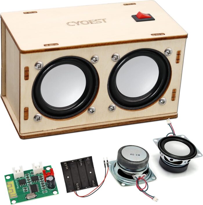 STEM Projects for Kids & Adults Build Your Own Bluetooth Speaker – Science Experiment Electronics Kit | Beginner’s Starter DIY Set,STEM Gifts for Teenage Girls + Boys Ages 10 and Up (Dual Speakers)