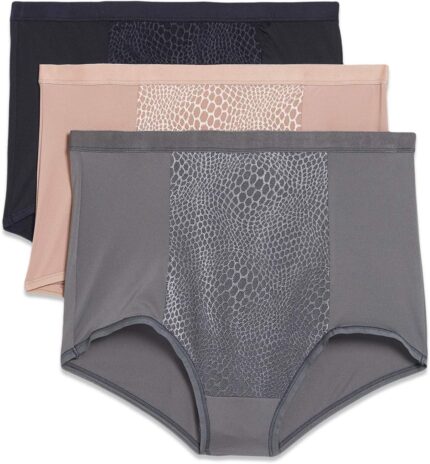 Warner’s Women’s Blissful Benefits Tummy-Smoothing Comfort Microfiber Brief 3-Pack Rs4433w