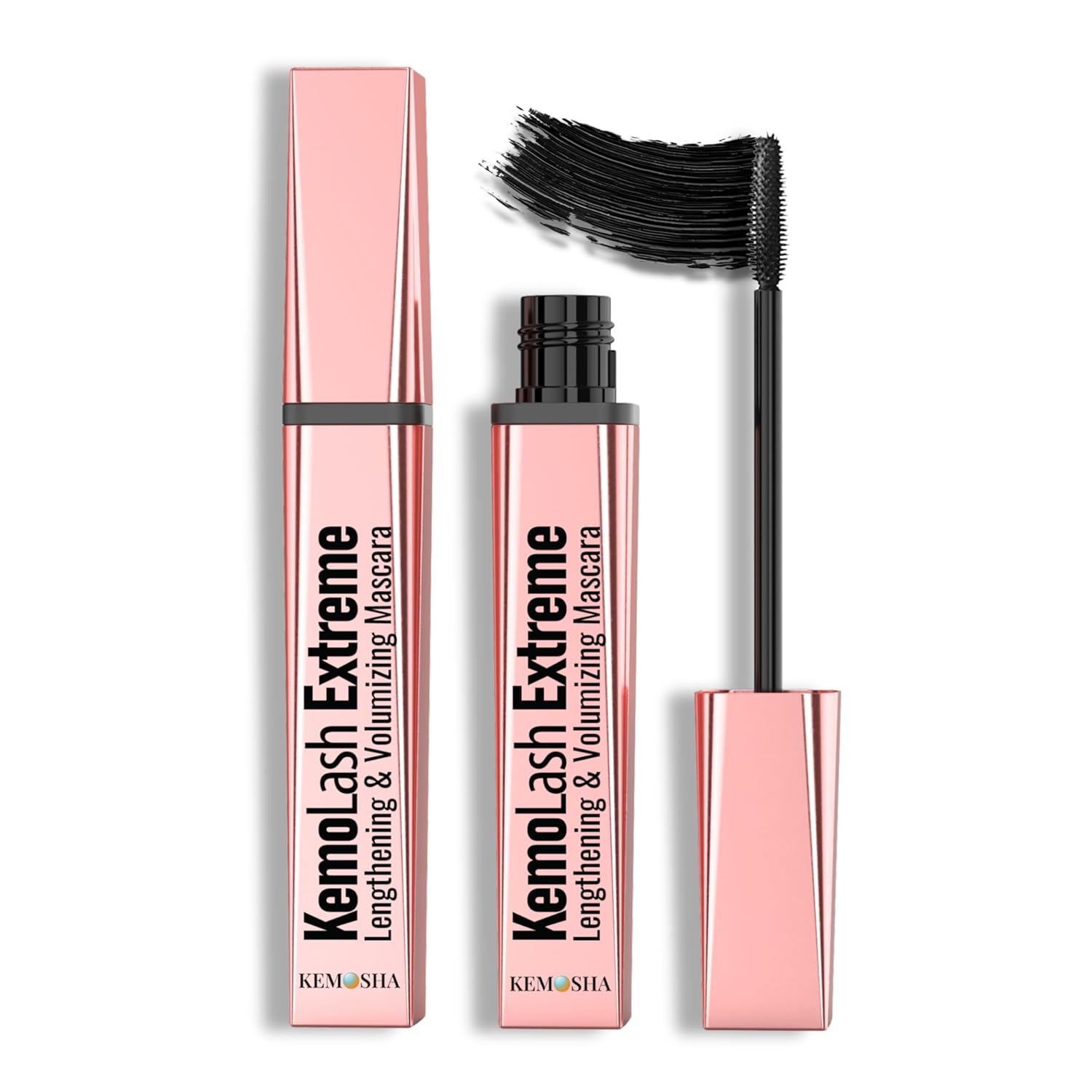 KemoLash Extreme Mascara Volume and Length – Black Lengthening and Volumizing Mascara – Nourishing Natural Formula – Flake-Proof and Long-Lasting – Voluminous Mascara for Thicker, Longer Lashe