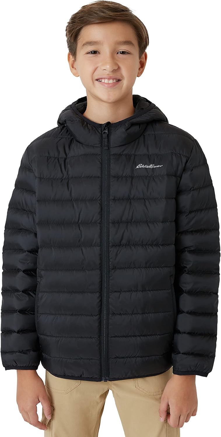 Eddie Bauer Boys’ Jacket – CirrusLite Weather Resistant Down Coat for Boys – Insulated Quilted Bubble Puffer (3-20)