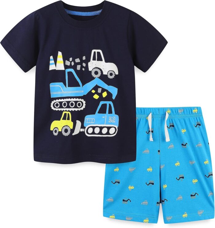 Baby Toddler Boy’s Cotton Short Sleeve Tshirt and Short Set