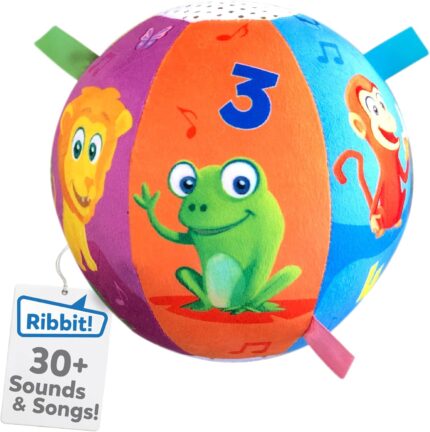 Move2Play, Toddler & Baby Ball with Music and Sound Effects, Baby Toy for 6 to 12 Months, Boy and Girl 1 Year Old Birthday Gift