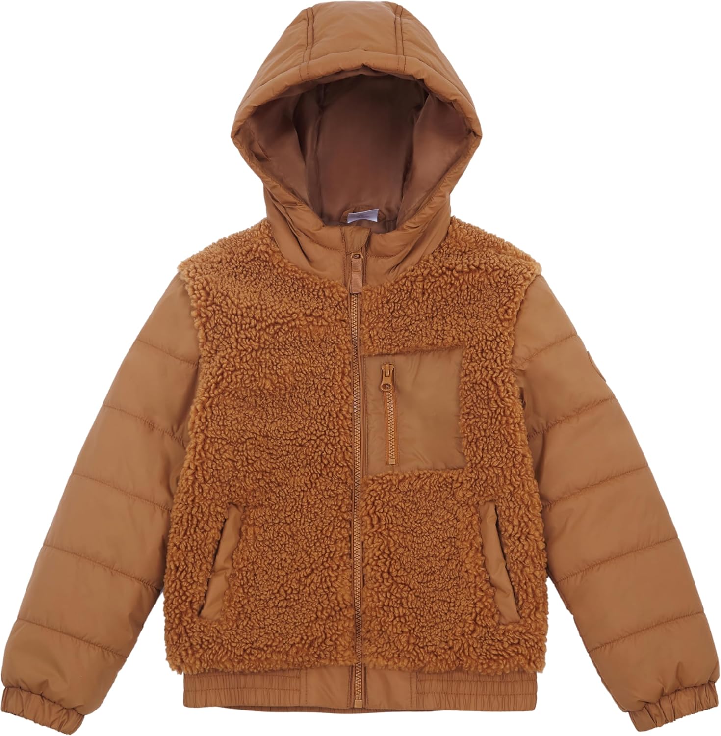 Rokka&Rolla Boys’ Water-Resistant Teddy Sherpa Puffer Jacket