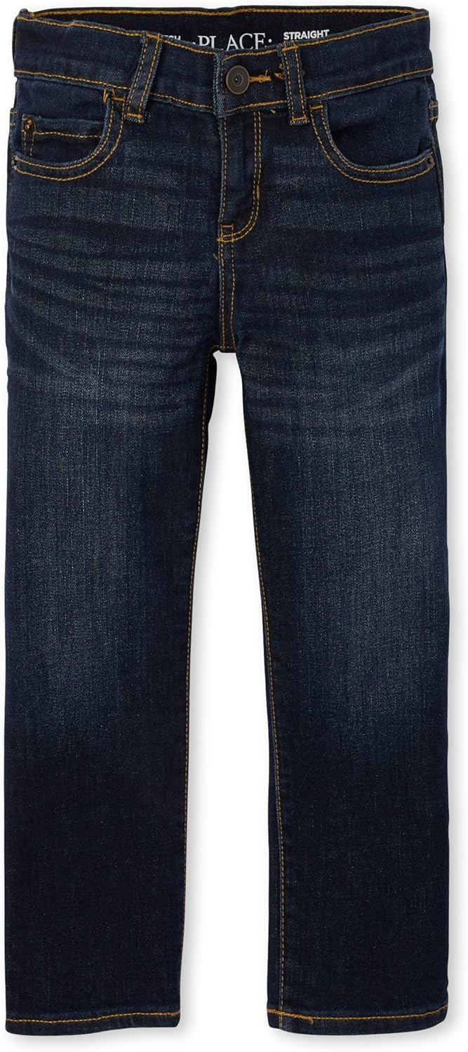 The Children’s Place Boys’ Stretch Straight Leg Jeans, Potter Wash