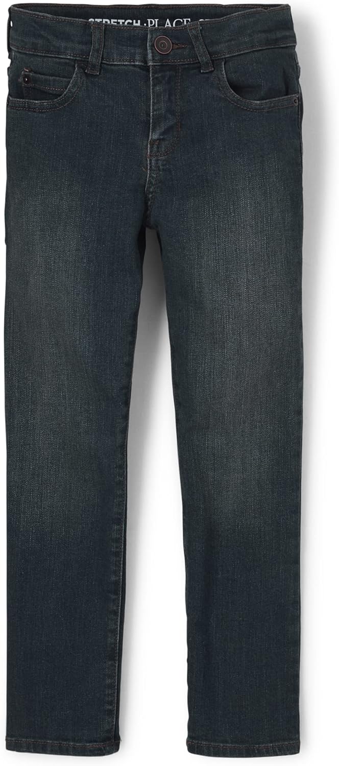 The Children’s Place Boys’ Stretch Straight Leg Jeans